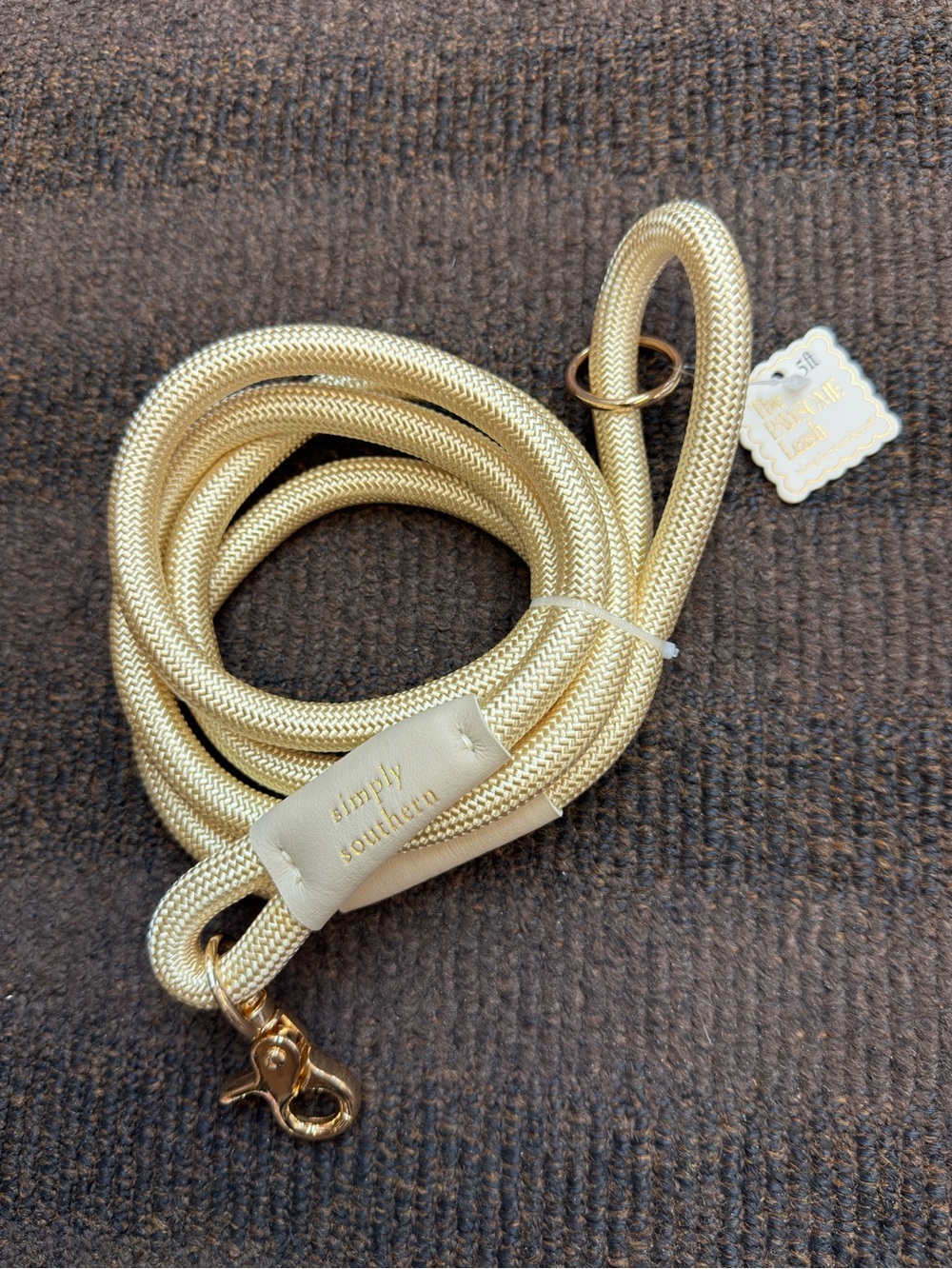 Dog - Simply Southern Metallic Gold Braided Rope Crossbody Strap